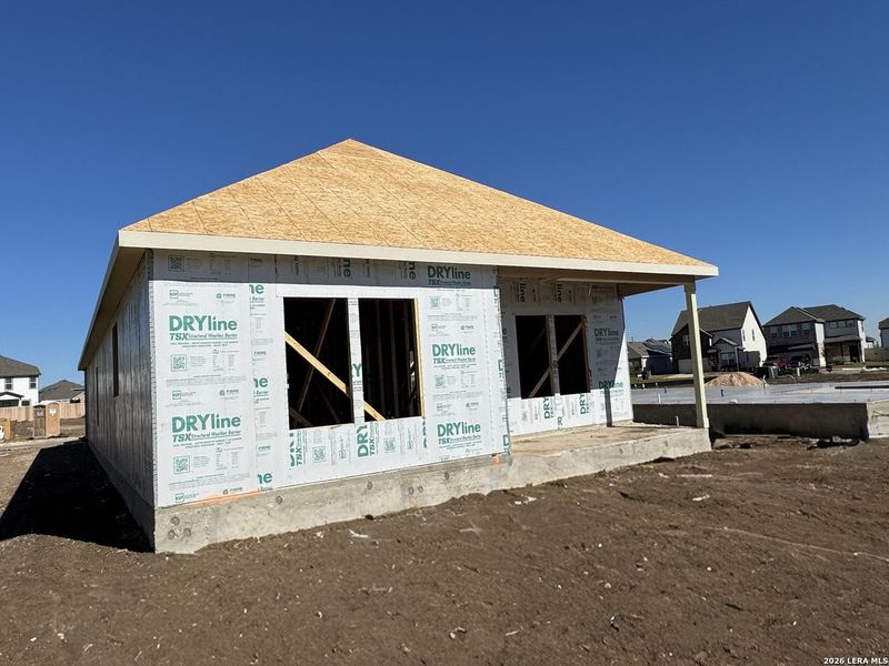 In-progress construction of a new home in Enclave at Hennersby Hollow 50's, San Antonio, TX (Image 16).