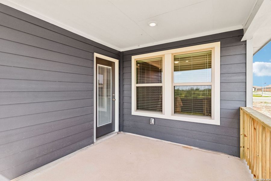 Exterior details and patio area of a home in Catalina, Converse (Image 25).