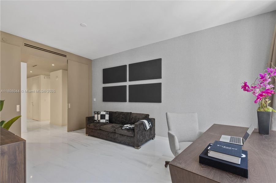 Furnished interior view inside a new home in Aston Martin Residences, Miami (Image 21).
