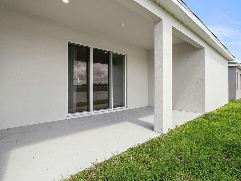 Your interior opens to outdoor living space on a large covered lanai. Your interior opens to outdoor living space on a large covered lanai.