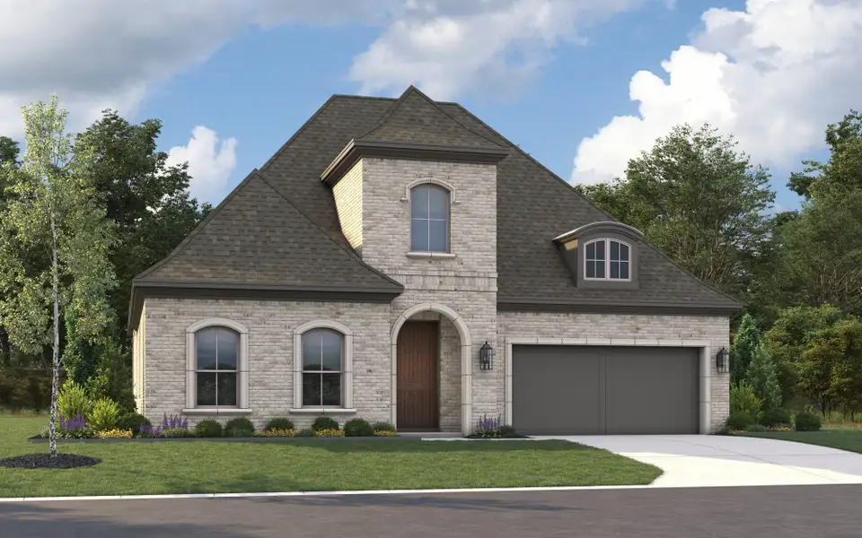 Representative exterior photo of a completed home built from the 4551 by Tradition Homes in Windsong Ranch, Prosper, TX (Image 3).