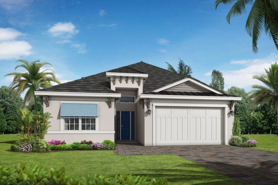 Representative exterior photo of a completed home built from the Grenada 2 by Medallion Home in The Willows, Parrish, FL (Image 9).