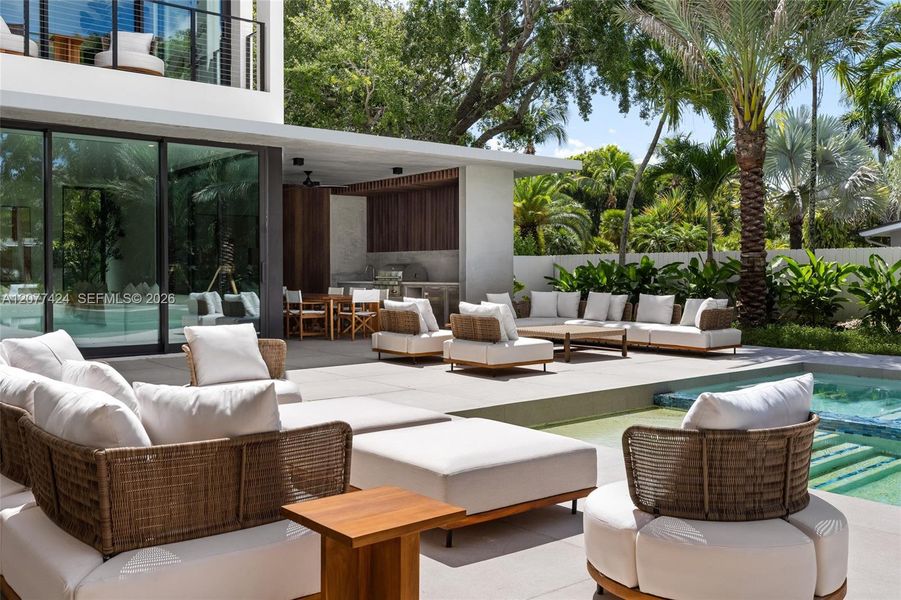 Exterior details and patio area of a home in , Pinecrest (Image 34). Exterior details and patio area of a home in , Pinecrest (Image 34).