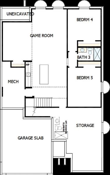 2D floor plan layout of this home in Cloverleaf – Mountainview Collection, Monument, CO (Image 6). 2D floor plan layout of this home in Cloverleaf – Mountainview Collection, Monument, CO (Image 6).