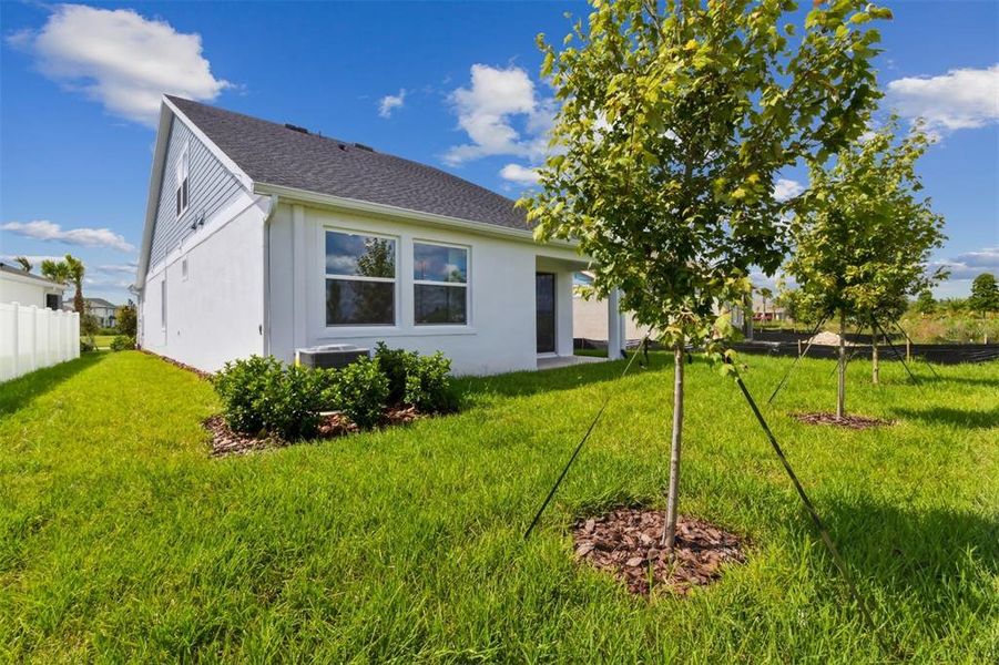 Exterior details and patio area of a home in Chapel Crossings - Garden Series, Wesley Chapel (Image 3).