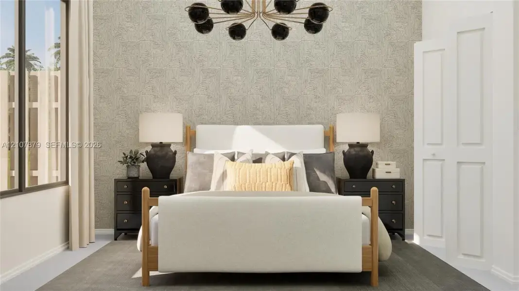 Furnished interior view inside a new home in Coral Breeze, Miami (Image 10).
