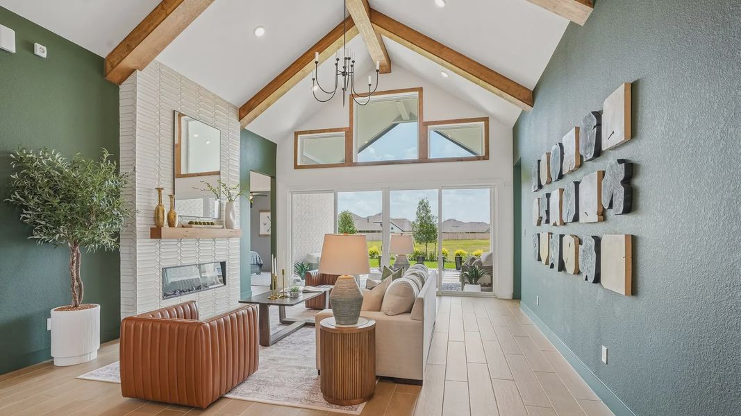 Representative furnished interior of a home built from the Sydney by Chesmar Homes in Westland Ranch, League City (Image 8).