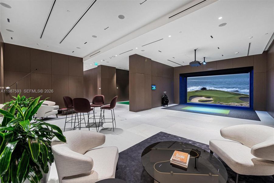 Level 54-Putting Green/Golf Simulator. Level 54-Putting Green/Golf Simulator.