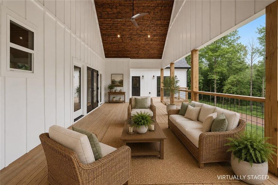 Exterior details and patio area of a home in , Fairmount (Image 38).