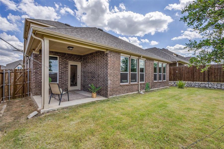 Beautiful backyard space and covered patio Beautiful backyard space and covered patio