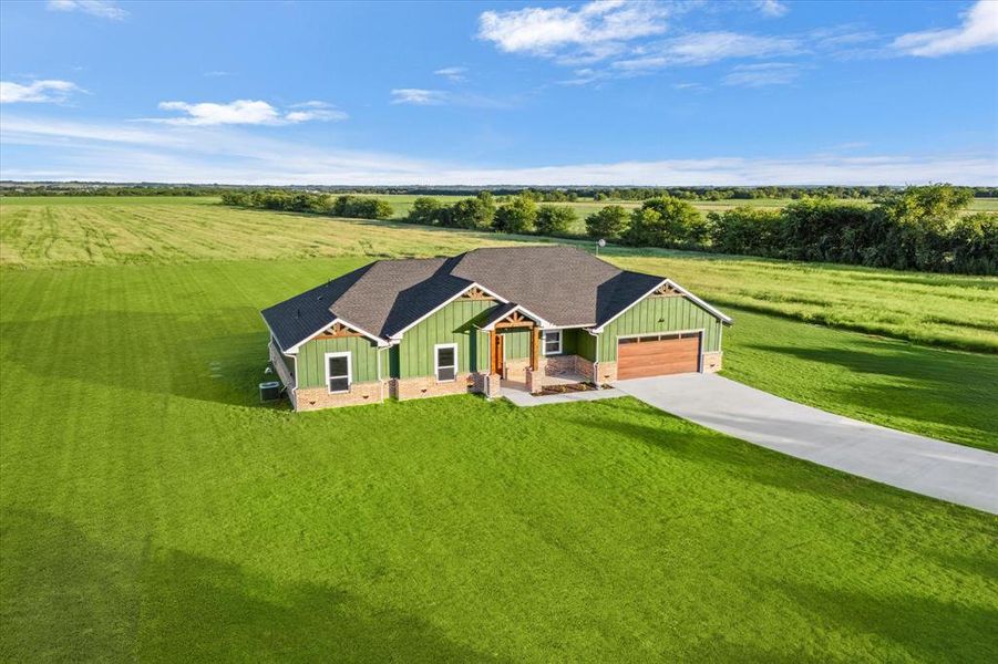 Aerial view of sparsely populated area Aerial view of sparsely populated area