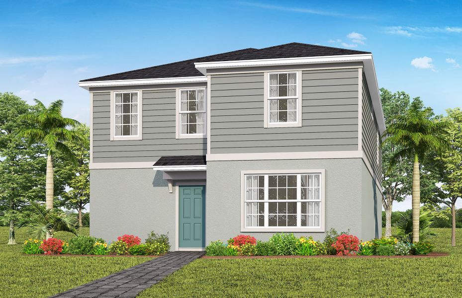 Representative exterior photo of a completed home built from the Talbot by Pulte Homes in Lakehaven Estates, Clermont, FL (Image 12). Representative exterior photo of a completed home built from the Talbot by Pulte Homes in Lakehaven Estates, Clermont, FL (Image 12).