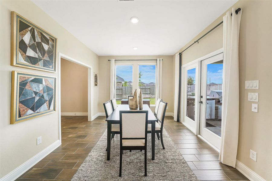 Furnished interior view inside a new home in Valencia: Hilltop Collection, Manvel (Image 23).