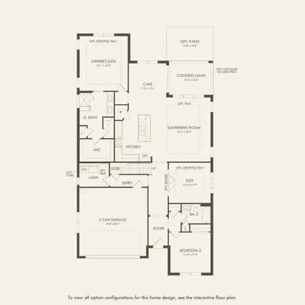 2D floor plan layout for the Coral Grand by Pulte Homes in Avera, Orlando, FL (Image 3).