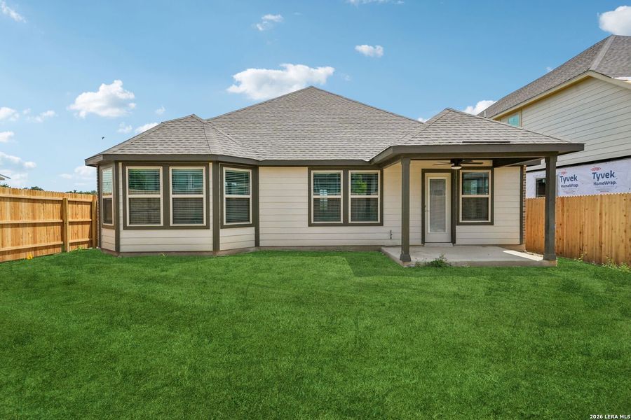 Exterior details and patio area of a home in Arcadia Ridge - Classic Series, San Antonio (Image 4).