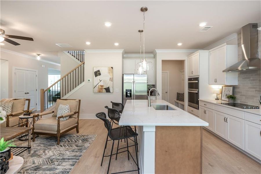 Furnished interior view inside a new home in , Flowery Branch (Image 16).
