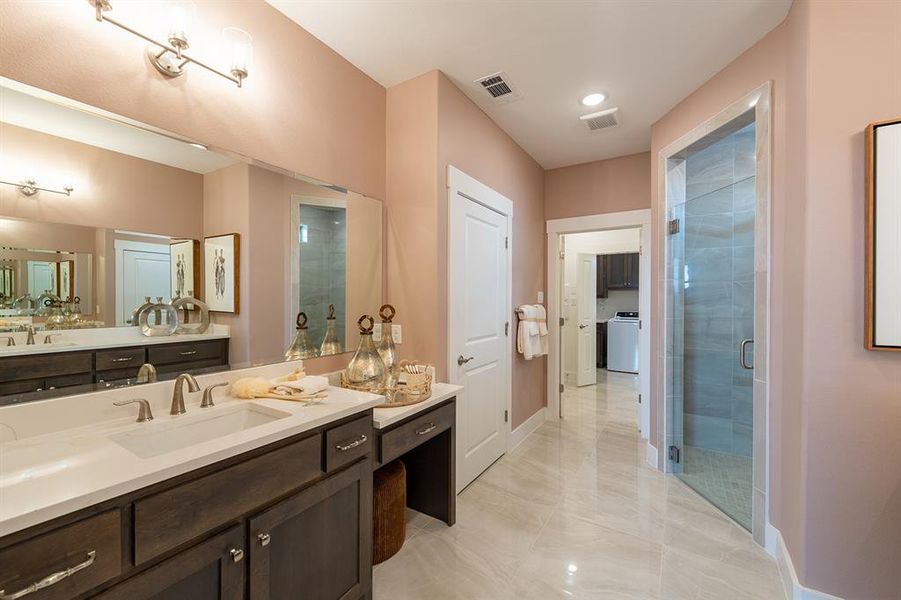 Furnished interior view inside a new home in , Little Elm (Image 33).