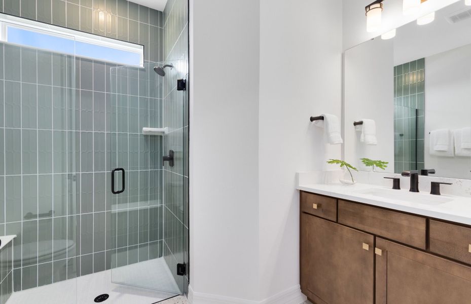 Representative furnished interior of a home built from the Serena by Pulte Homes in Westerly Park at Wildlight, Wildlight (Image 18).