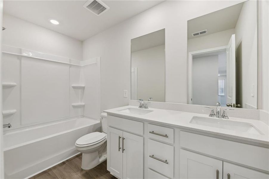 Furnished interior view inside a new home in Parkside at Grayson, Grayson (Image 12).