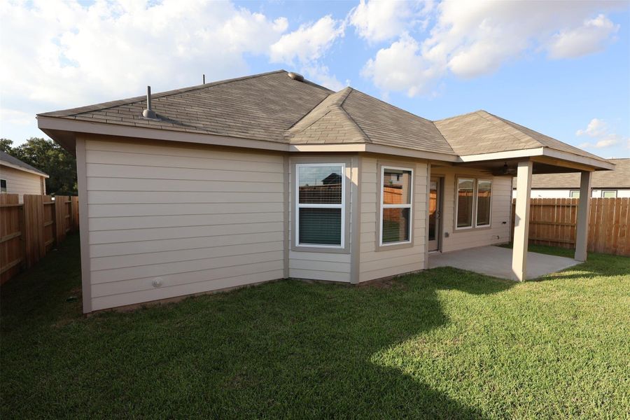 Exterior details and patio area of a home in Summerview, Fulshear (Image 1). Exterior details and patio area of a home in Summerview, Fulshear (Image 1).