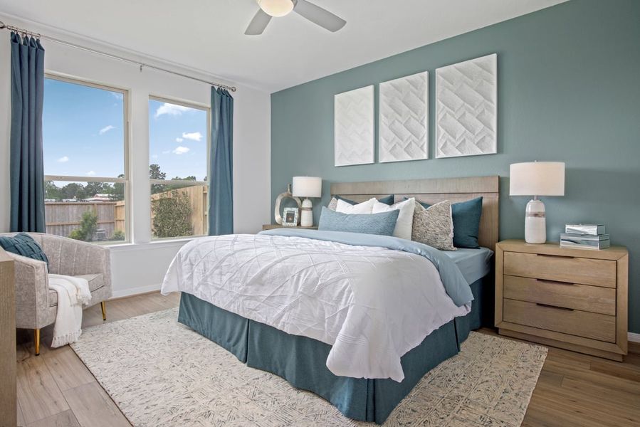 Representative furnished interior of a home built from the 1675 Modeled by KB Home in Oakwood Preserve, Tomball (Image 8).