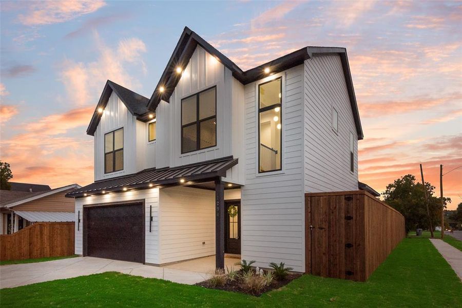Front exterior of a new home in , Dallas, TX, highlighting curb appeal (Image 23).
