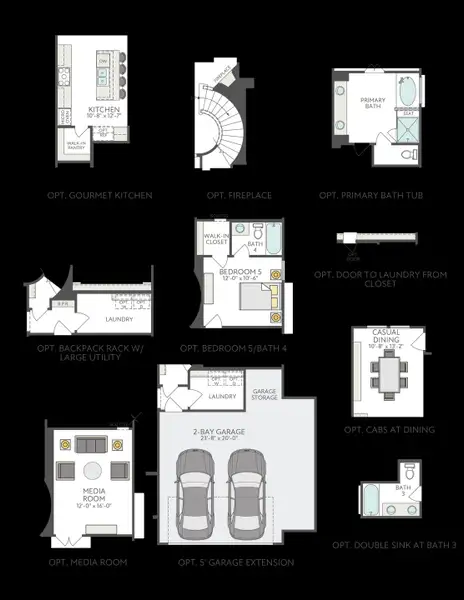 2D floor plan layout of this home in Turner's Crossing, Buda, TX (Image 4). 2D floor plan layout of this home in Turner's Crossing, Buda, TX (Image 4).