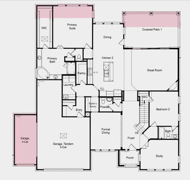 Additional Highlights Include: Extended primary suite and walk-in closet, upstairs bedroom and full bath in place of attic, 8' interior doors, covered patio, and fourth car garage. Additional Highlights Include: Extended primary suite and walk-in closet, upstairs bedroom and full bath in place of attic, 8' interior doors, covered patio, and fourth car garage.