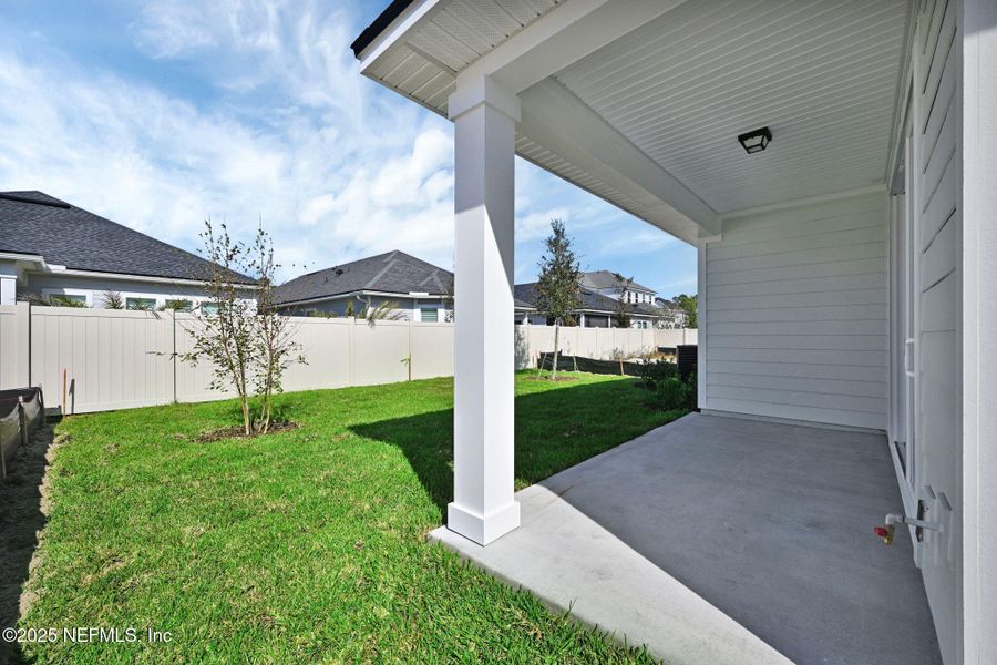 Exterior details and patio area of a home in Seabrook Village at Nocatee, Ponte Vedra (Image 26).
