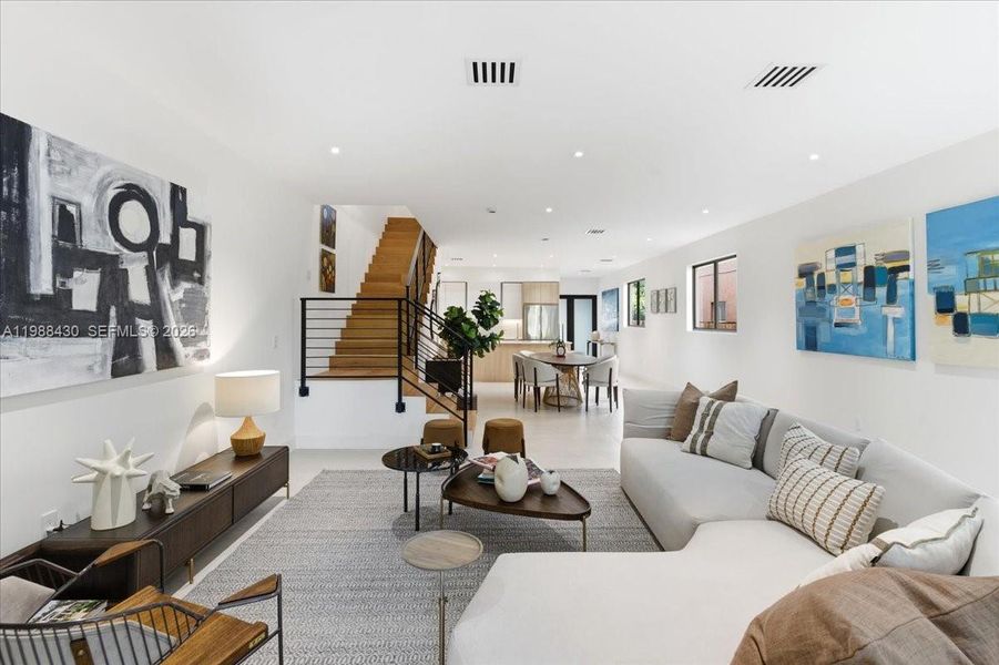 Furnished interior view inside a new home in , Miami (Image 46). Furnished interior view inside a new home in , Miami (Image 46).