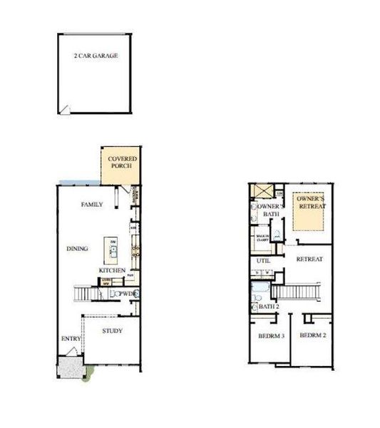 2D floor plan layout of this home in North Creek Village - Townhomes, Huntersville, NC (Image 3). 2D floor plan layout of this home in North Creek Village - Townhomes, Huntersville, NC (Image 3).