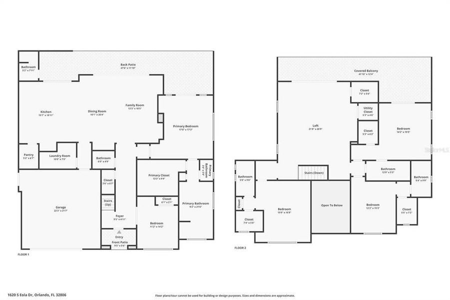 2D floor plan layout of this home in , Orlando, FL (Image 7). 2D floor plan layout of this home in , Orlando, FL (Image 7).