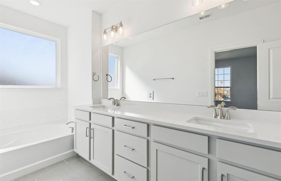 Owner's private bath with double sinks