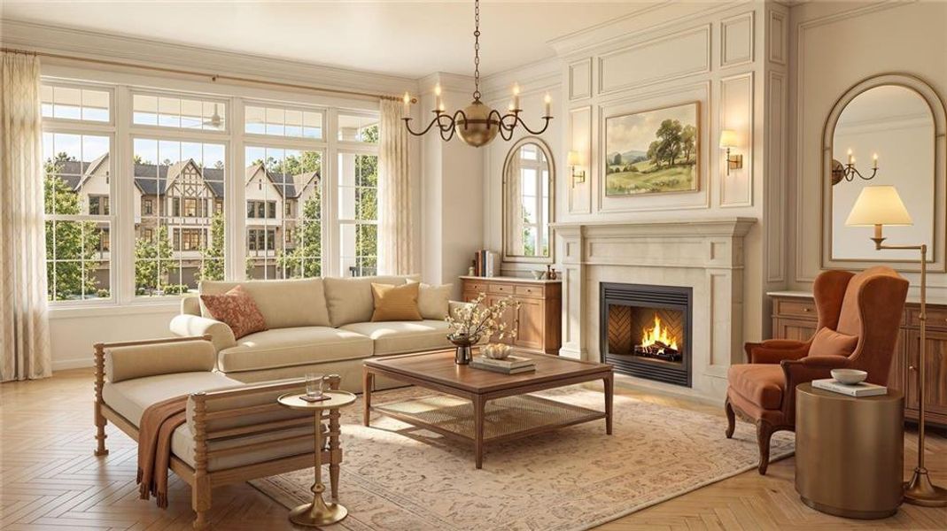 Furnished interior view inside a new home in , Alpharetta (Image 14).