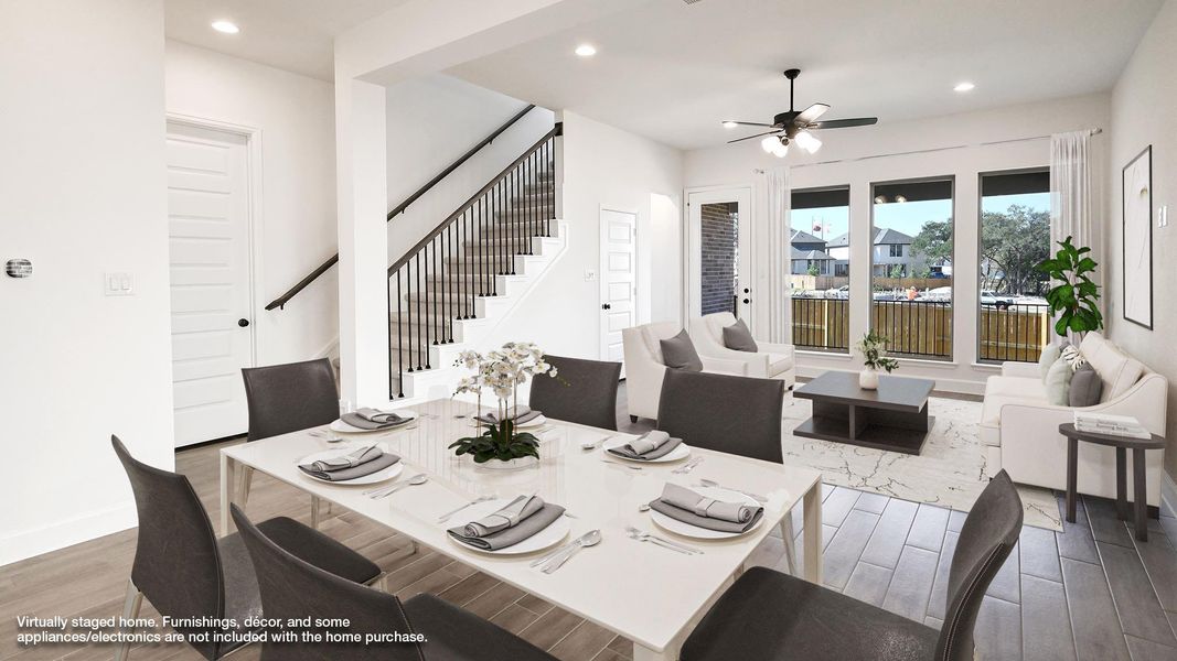 Furnished interior view inside a new home in 6 Creeks, Kyle (Image 8).