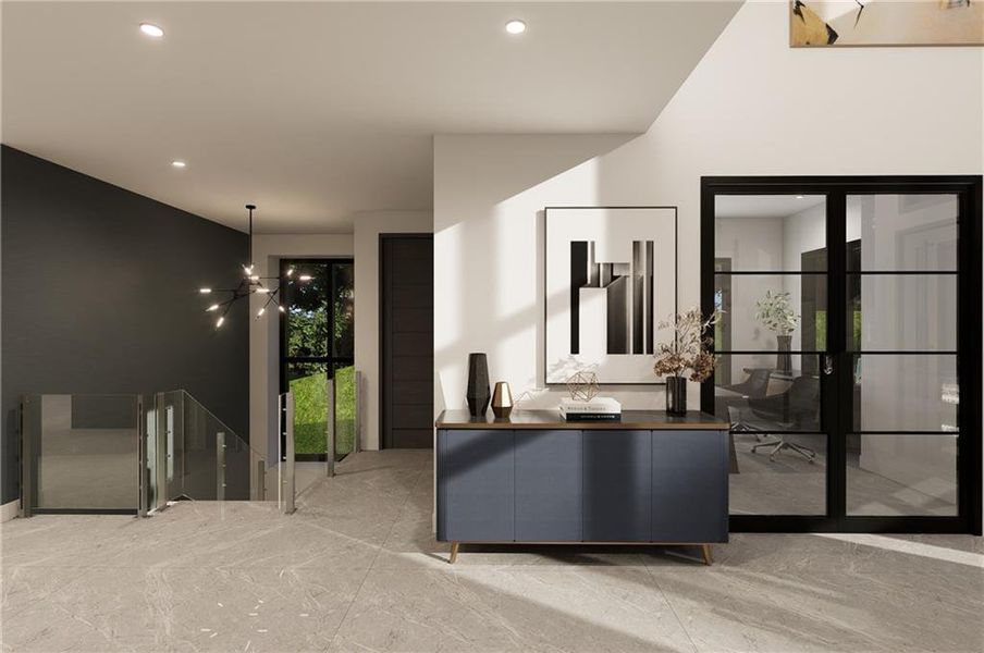 Furnished interior view inside a new home in , Buford (Image 9).