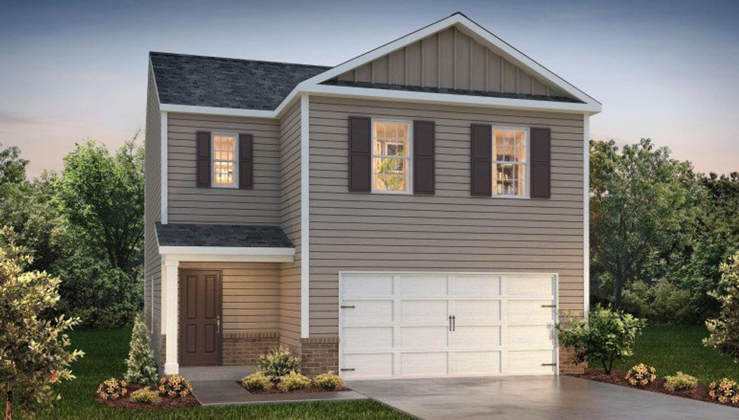 Representative exterior photo of a completed home built from the TAYLOR by D.R. Horton in Stone Creek, Clinton, SC (Image 1).