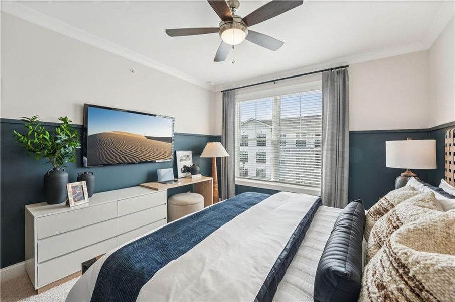 Furnished interior view inside a new home in Market Square at Sawnee Village, Cumming (Image 17).