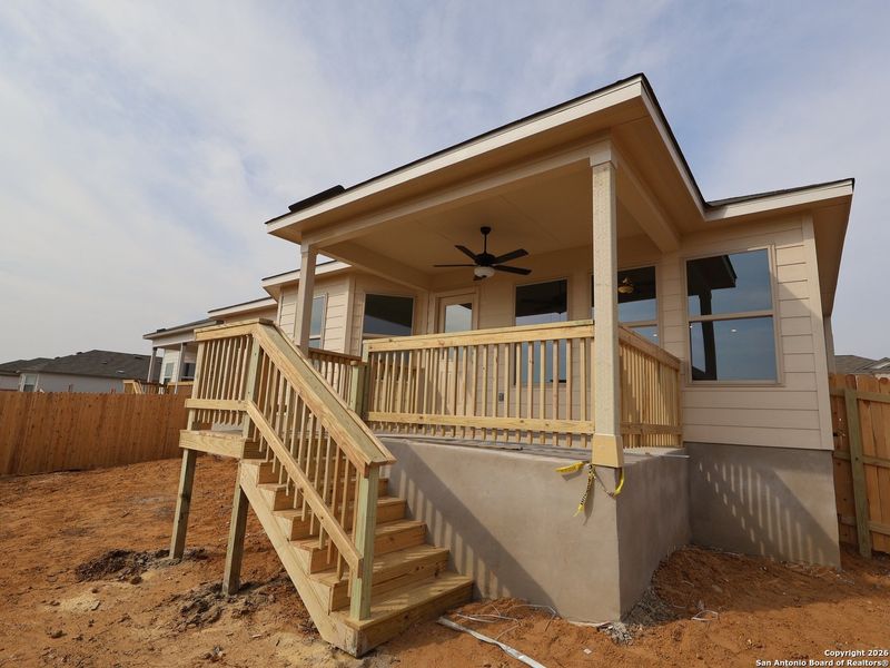 Exterior details and patio area of a home in Greenspoint Heights, Seguin (Image 3).