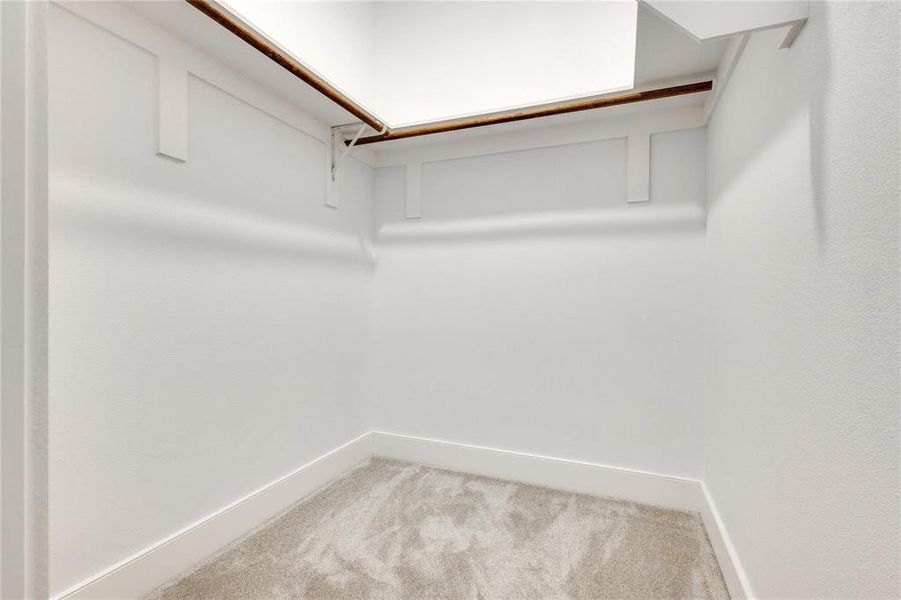 Walk in closet featuring carpet