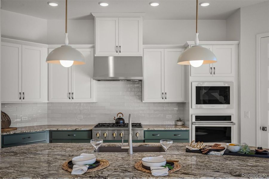 Furnished interior view inside a new home in Cloverleaf - Pinnacle Collection, Monument (Image 6).