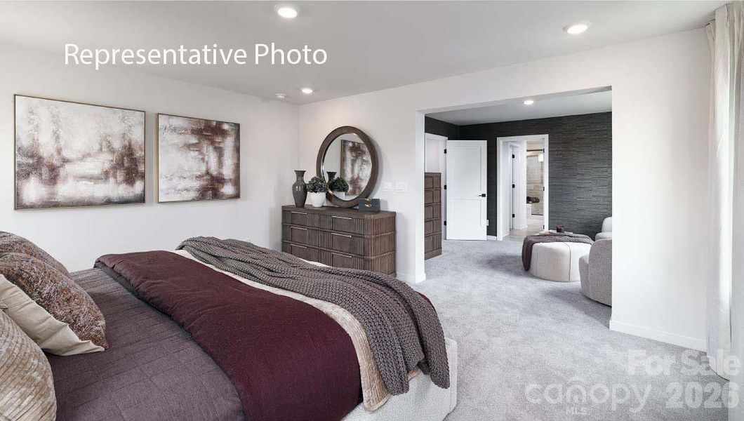 Furnished interior view inside a new home in Sanctuary at Southgate, Indian Trail (Image 27).