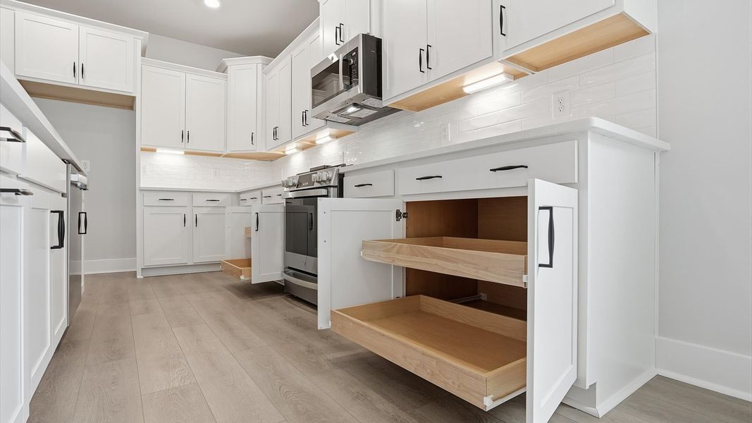 Exceptional kitchen featuring abundant storage, sleek cabinetry, and modern finishes located in Anderson, SC