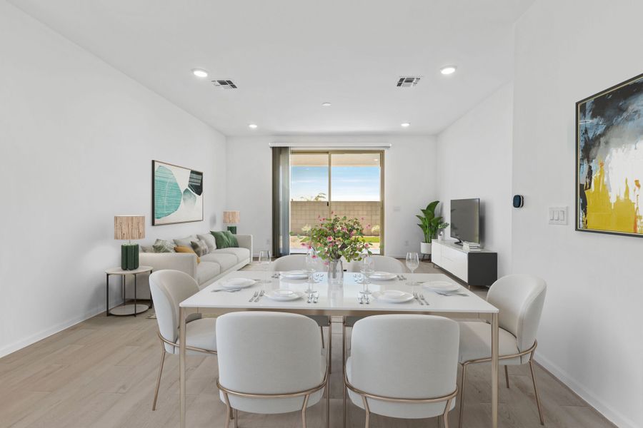 Furnished interior view inside a new home in Blackhawk, Tucson (Image 8). Furnished interior view inside a new home in Blackhawk, Tucson (Image 8).