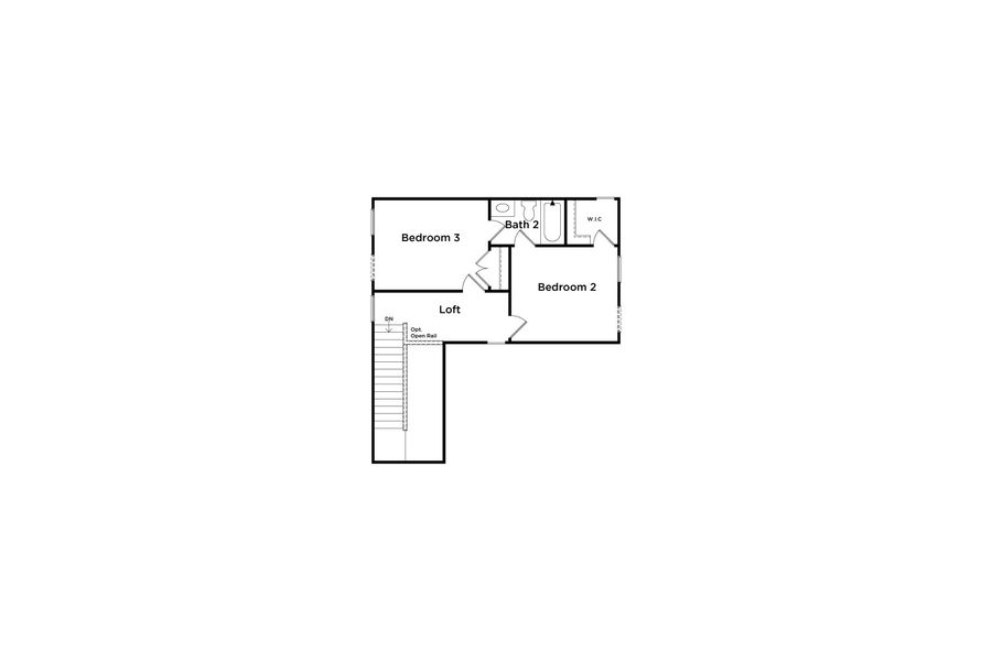 2D floor plan layout of this home in Abbotts Crossing, Conyers, GA (Image 3).