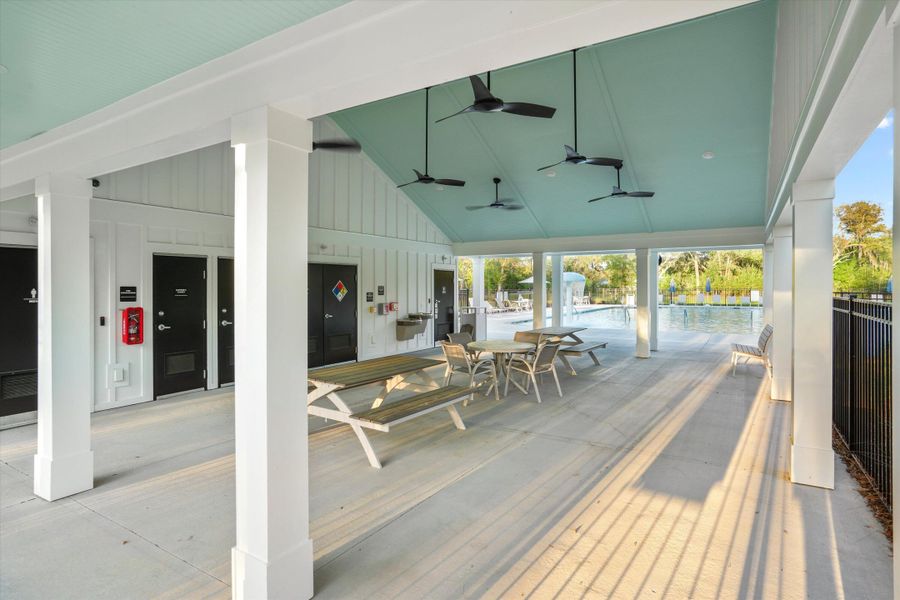 Exterior details and patio area of a home in , Johns Island (Image 27). Exterior details and patio area of a home in , Johns Island (Image 27).