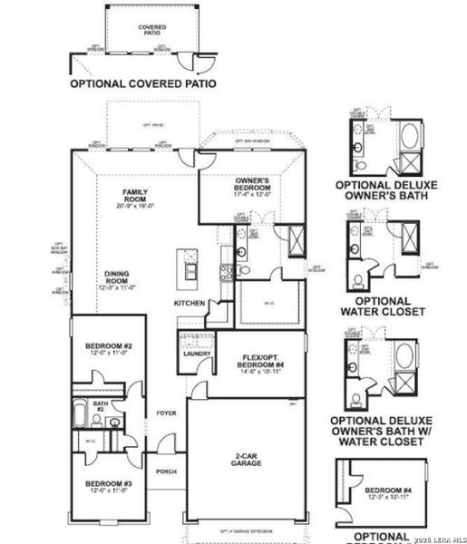 2D floor plan layout of this home in Jordan's Ranch, San Antonio, TX (Image 5).