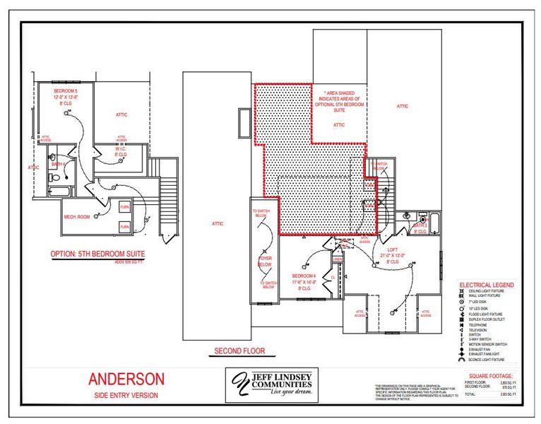 2D floor plan layout of this home in Mill Farms, Peachtree City, GA (Image 2).
