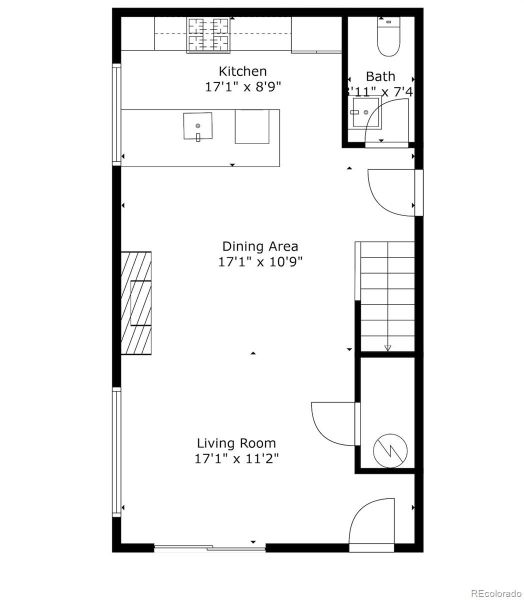 2D floor plan layout of this home in , Denver, CO (Image 3). 2D floor plan layout of this home in , Denver, CO (Image 3).