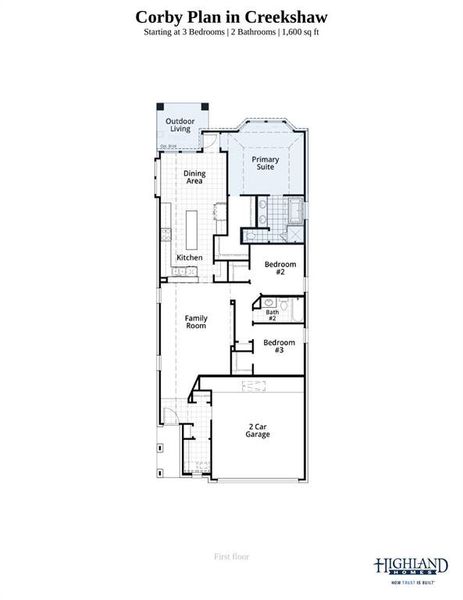 2D floor plan layout of this home in Bel Air Village, Sherman, TX (Image 4).
